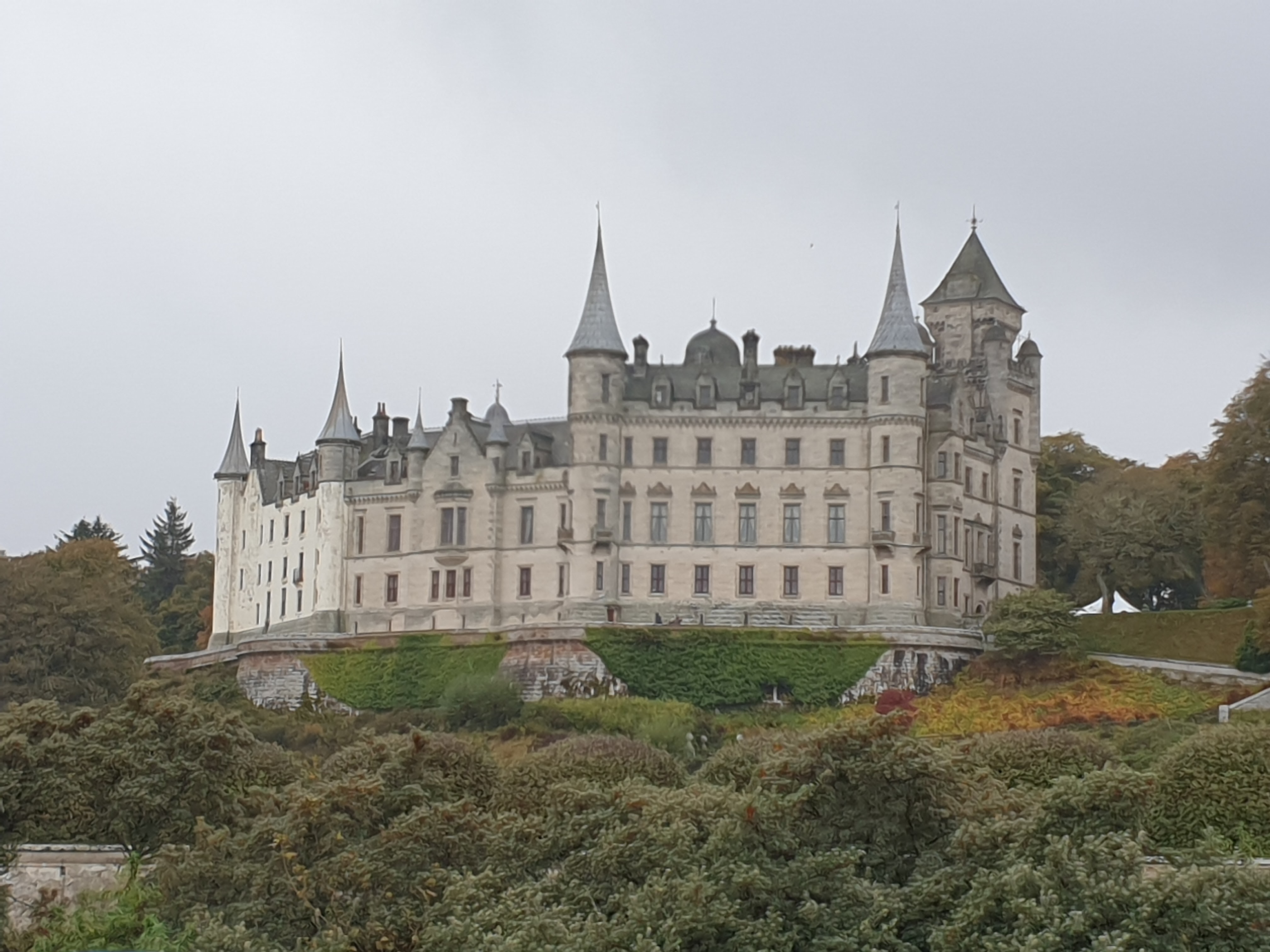 Dunrobin castle from coastal path